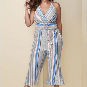 VENUS Halter Jumpsuit with Wide-Leg Design New
